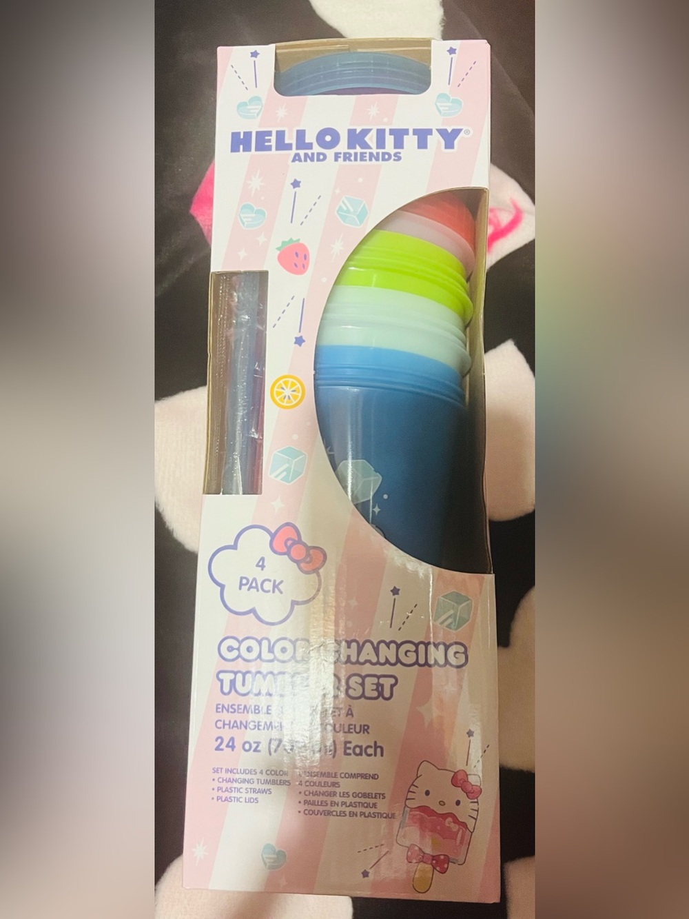 Hello Kitty Color-Changing Tumblers Set - Pink, Blue, Green, White